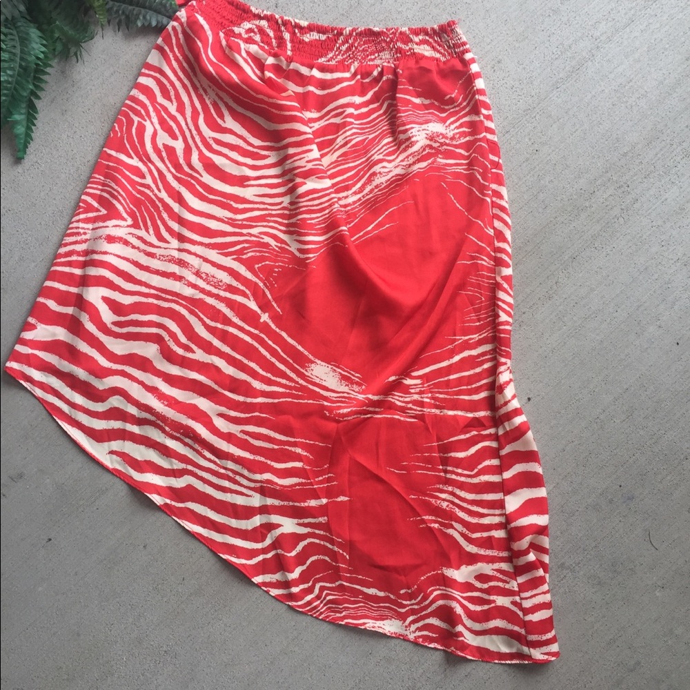 💰💰Arden B orange white  asymmetrical skirt Sz M